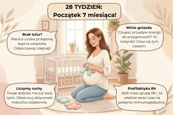 28 tydzień - Objawy ciąży i Twoje samopoczucie